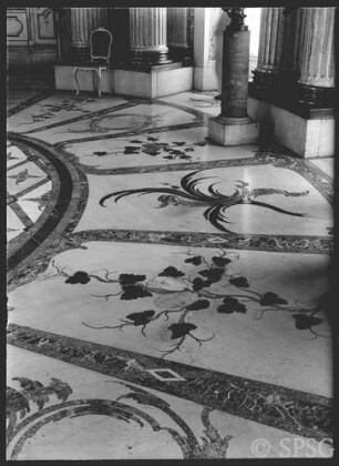 Potsdam, Schloss Sanssouci, Marmorsaal, R.: 2, Fußboden.