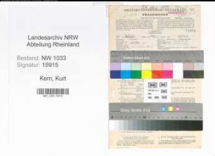 Entnazifizierung Kurt Kern , geb. 28.08.1917 (Beamter)