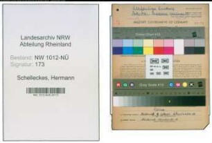 Entnazifizierung Hermann Schelleckes , geb. 29.07.1909 (Landwirtsch.Gehilfe)