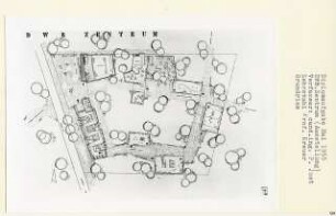 DWB Zentrum, Berlin-Tiergarten (Diplomarbeit bei Willy Kreuer): Grundriss