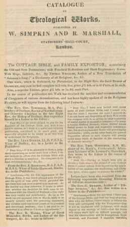 Catalogue of theological works