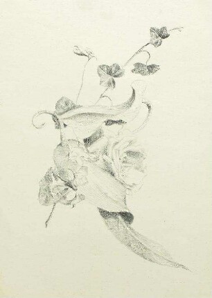 Rose mit Blättern