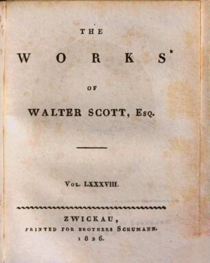 The Works of Walter Scott, Esq., 88. Lives of the Novelists ; 3