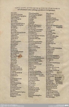 CATALOGUS AUTHORUM QUORUM STOEFLERUS vel testimonio vutitur vel scripta prudenter interpretatur.