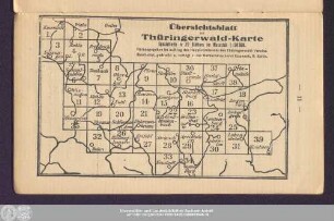 Übersichtsblatt zur Thüringerwald-Karte