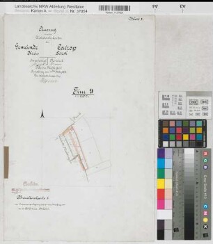 Meckingsen (Soest), Zusammenlegung Meckingsen, Bl.3 Brouillonkarte I Catrop Flur 9