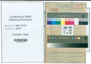 Entnazifizierung Ruth Foerster , geb. 05.11.1922 (Schulhelferin)