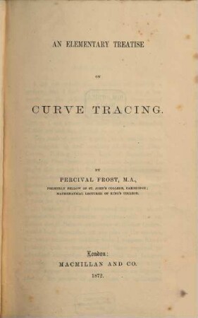 An elementary treatise on curve tracing