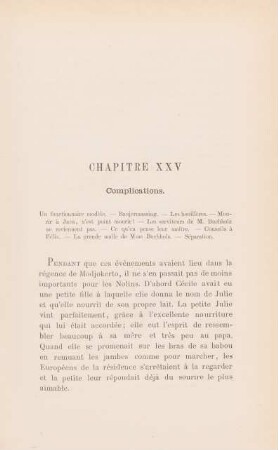 Chapitre XXV. Complications
