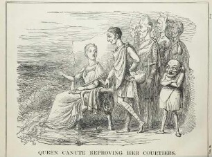 Queen Canute reproving her courtiers
