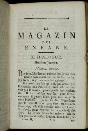 X. Dialogue. Huitième Journée.