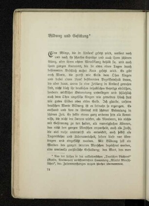 Bildung und Gesittung