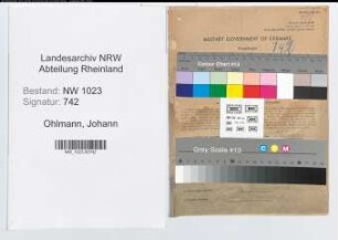 Entnazifizierung Johann Ohlmann , geb. 19.02.1895 (Verw.Inspektor)