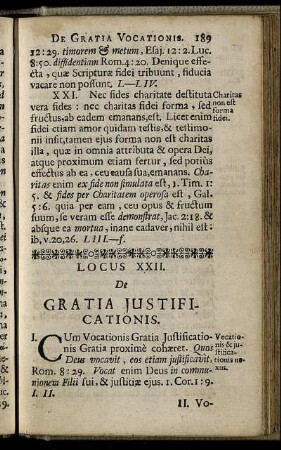 Locus XXII. De Gratia Justificationis - Locus XXIV. De Constantia Foederis Gratiæ
