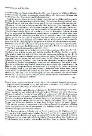 289-290 [Rezension] Budde, Ludwig, Die heidnischen Mosaiken