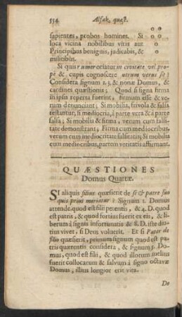 Quaestiones Domus Quartae