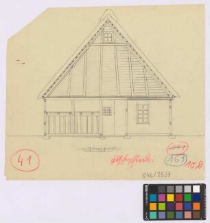 Fischerhude ([Landkreis Achim]): Bauernhaus Querhaus. Haupthaus (Querschnitt)