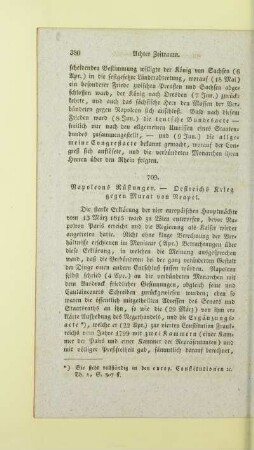 Napoleons Rüstungen. - Oestreichs Krieg gegen Murat von Neapel