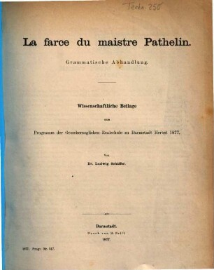 Programm der Großherzoglichen Realschule zu Darmstadt : als Einladung zu den öffentlichen Prüfungen und zur Schlußfeier ..., 1876/77