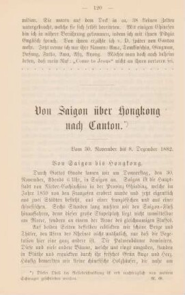 Von Saigon über Hongkong nach Canton