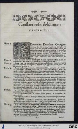 Constantiensis delictorum Restrictus.