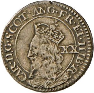 König Karl I. von England, Schottland und Irland, 20 Penny
