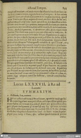 Locus LXXXVII. à Re ad Locum