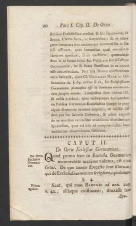 Caput II. De Ortu Ecclesiae Germanicae