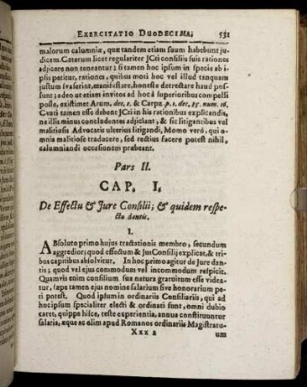 Pars II. Cap. I. - Cap. III.