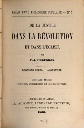 De la justice dans la révolution et dans l'église, 5. L' éducation
