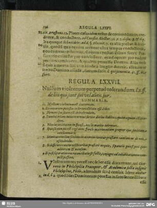 Regula LXXVII. Nullum violentum perpetuò tolerandum