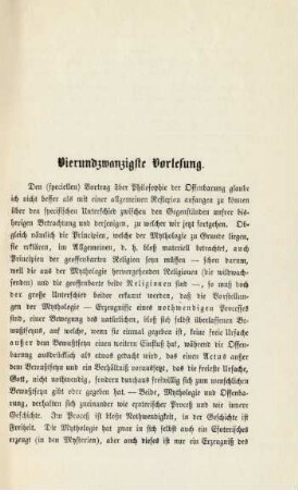 Vierundzwanzigste Vorlesung