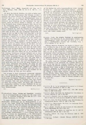 130 [Rezension] Brumm, Ursula, Die religioese Typologie im amerikanischen Denken