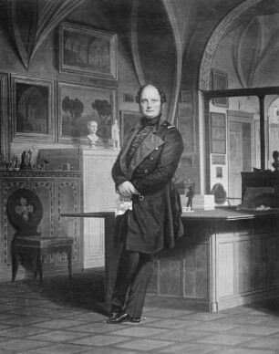 Bildnis Friedrich Wilhelm IV. in der Bibliothek des Berliner Schloßes