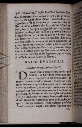 Ratio Duodecima. Ducitur ex imitatione Christi