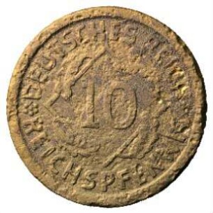 Fundmünze, 10 Reichspfennig, 1925
