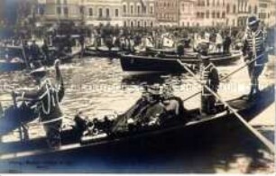 Wilhelm II. und Viktor Emanuel bei einer Gondelfahrt in Venedig