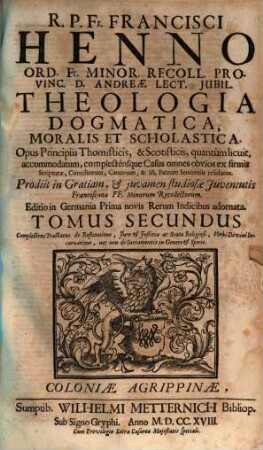 Theologia dogmatica ..., 2