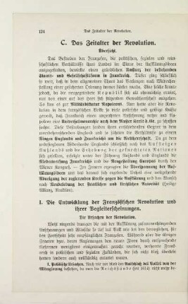C. Das Zeitalter der Revolution