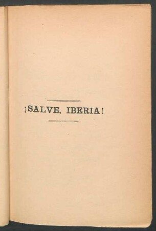 ¡Salve, Iberia!