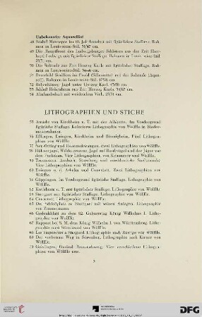 Lithographien und Stiche (Nr. 55-89)