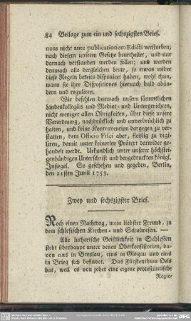 Zwey und sechszigster Brief