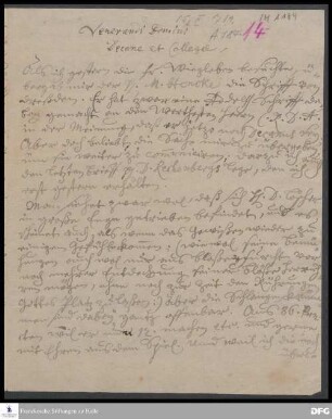 Brief von Joachim Lange an den Dekan der Theologischen Fakultät [August Hermann Francke].