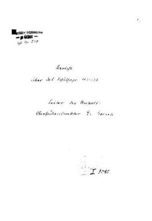 1931/32: Bericht ... - 1931/32