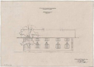 Gsaenger, Gustav; Hohenburg bei Lenggries (Bayern); Schlossschänke, Umbau - Wohnungseinbau, Strassenseite (Ansicht)
