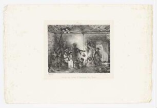 Intérieur d’une baraque de Charbonniers Francs-Comtois