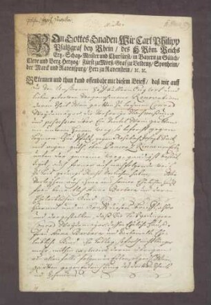 Kurpfälzischer Erblehnbrief über Weinberge zu Leimen.