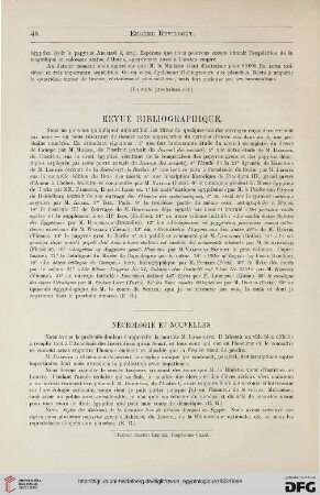 Revue bibliographique