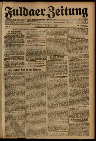 Ausgabe vom Freitag, den 12. Januar 1917.