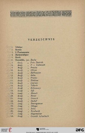 Verzeichnis (Nr. 1-417)